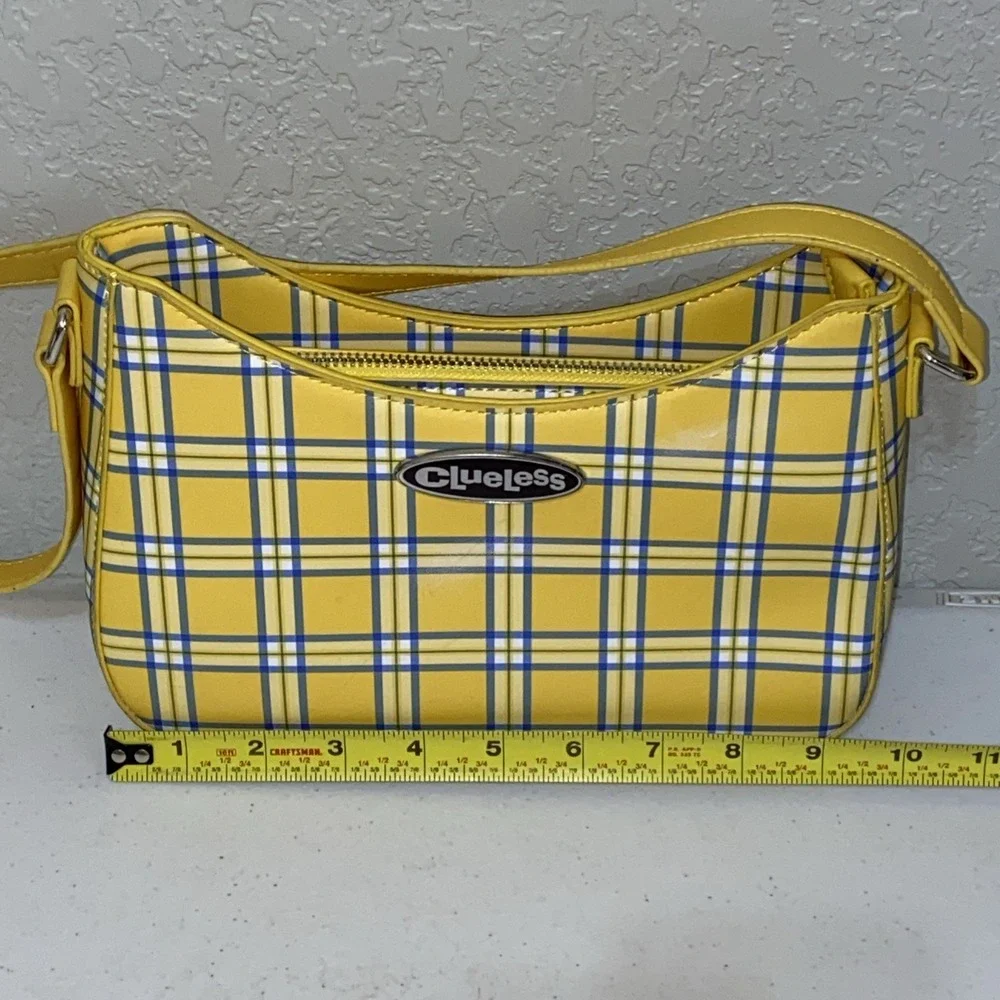 Cher Clueless Movie Celebration Classic Yellow Blue Plaid Purse Shoulder Bag